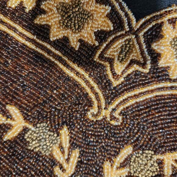 Vintage 24" Hard to Find  Glass Brown, Cream and Taupe Beads that are a Hand Bea - Picture 4 of 12